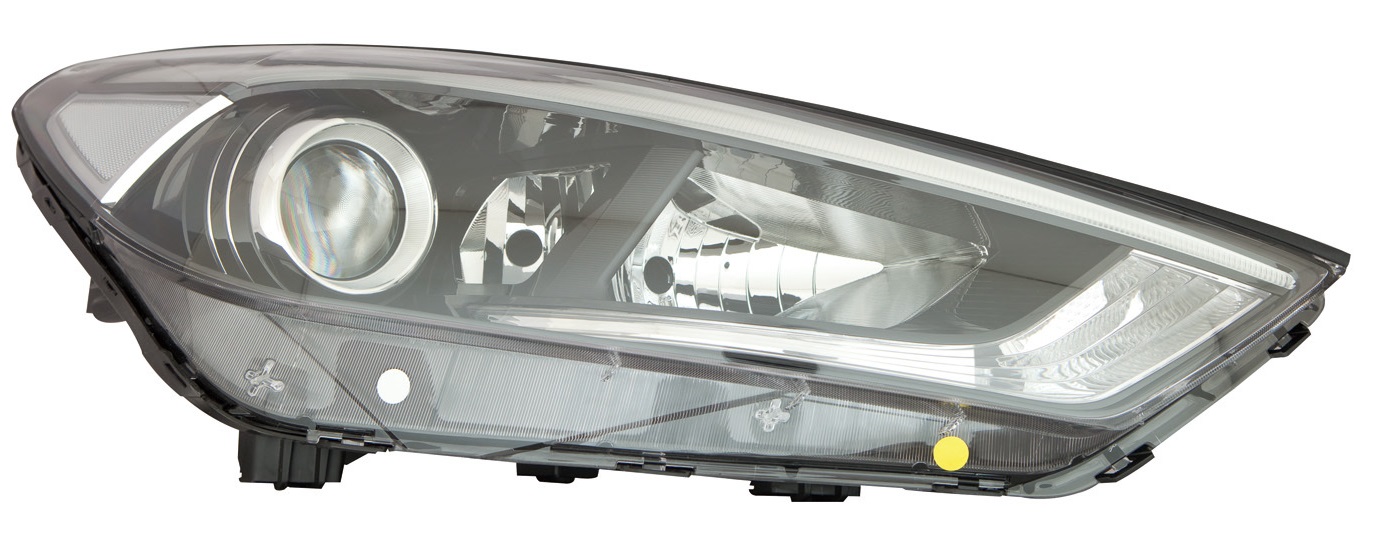 Óptica para Hyundai Tucson 2016/2019 derecha con lupa con LED