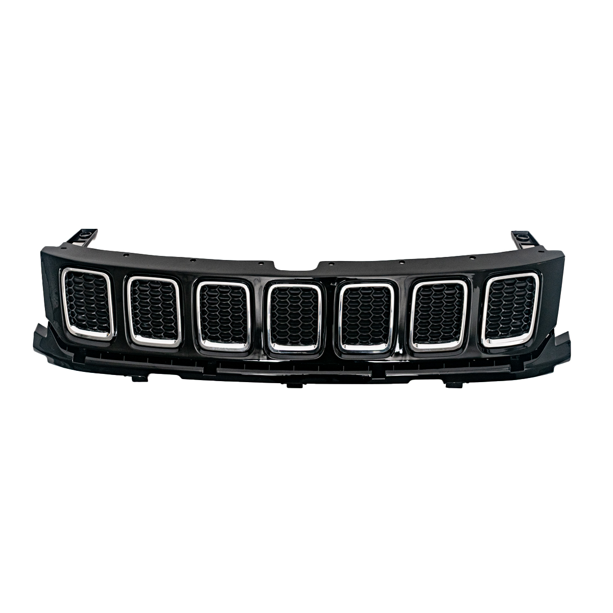 12-031-049.jpg Parrilla para Jeep Compass 2017/2021 con molduras cromadas +Grilla + Grill Int exterior