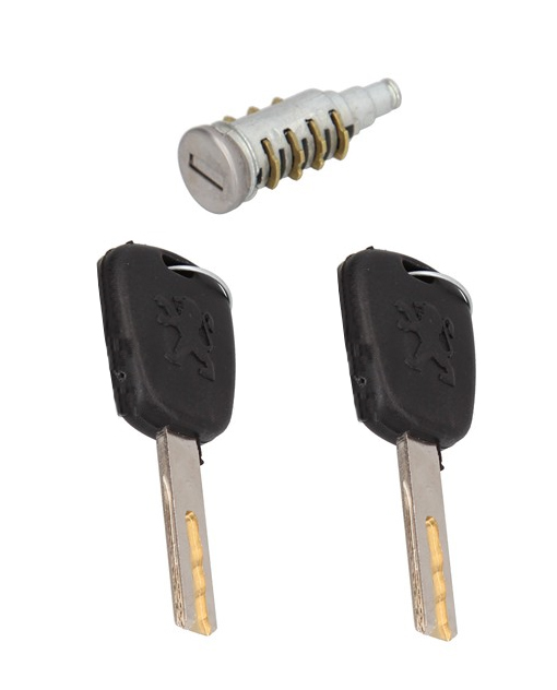 Cilindro de puerta para Peugeot 307 2001/2012 interno con 2 llaves